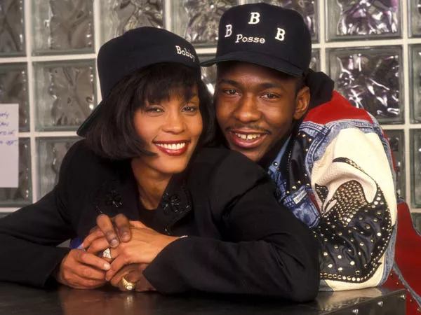 Whitney Houston y Bobby Brown en 1992