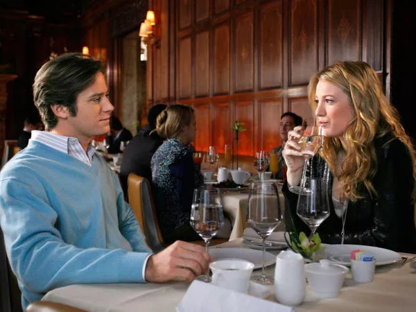 Armie Hammer y Blake Lively en 'Gossip Girl.'