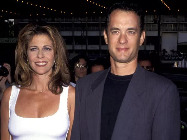 Rita Wilson y Tom Hanks en 1993.