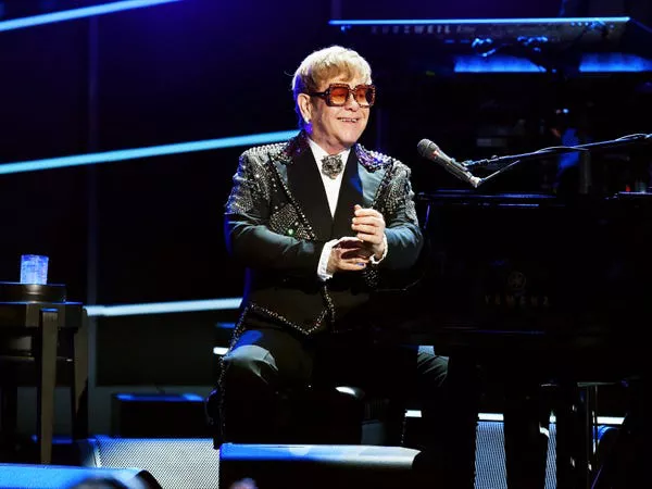 Elton John en los Grammy 2018.