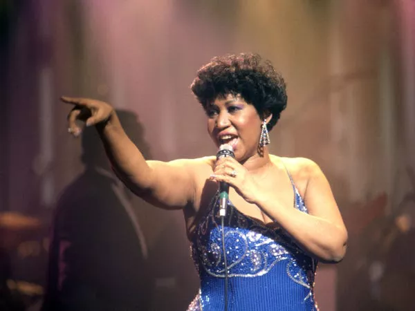 Aretha Franklin en Detroit en 1987.