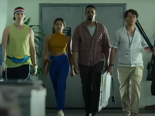 Joel Courtney, Gina Rodriguez, Damon Wayans Jr. y Augustus Prew en 'Players'.