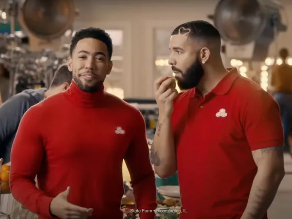 Jake from State Farm and Drake were featured in State Farm's Super Bowl LV commercial.