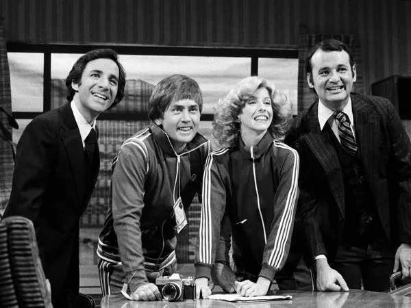 Harry Shearer, Martin Sheen, Laraine Newman y Bill Murray en 1979. Alan Singer/NBCU Photo Bank/NBCUniversal/Getty Images