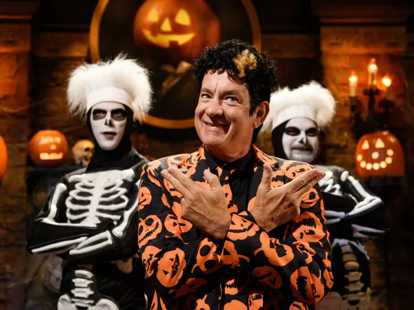 Tom Hanks as David S. Pumpkins. Rosalind O'Connor/NBCU Photo Bank/NBCUniversal/Getty Images