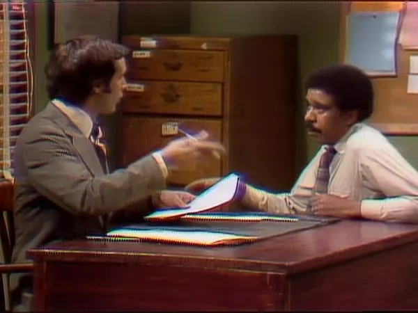 Chevy Chase and Richard Pryor in 'Word Association.' NBC