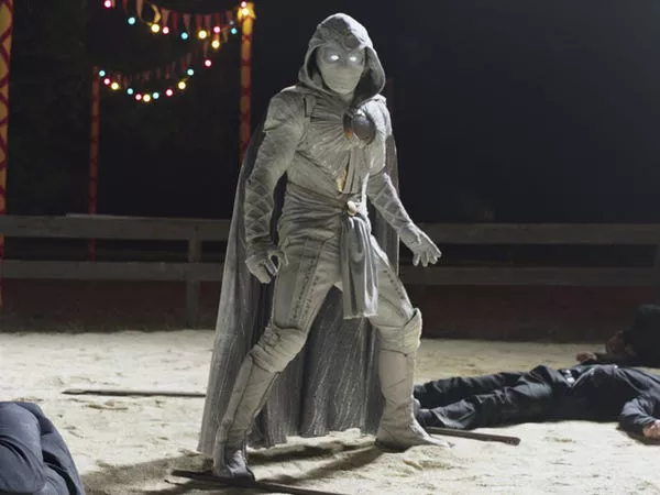 Oscar Isaac en 'Moon Knight.' MARZ VFX / Marvel / Disney+