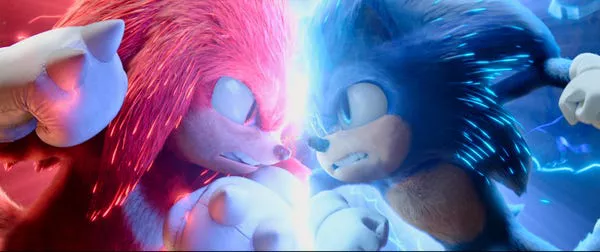 Knuckles y Sonic en 'Sonic the Hedgehog 2'.