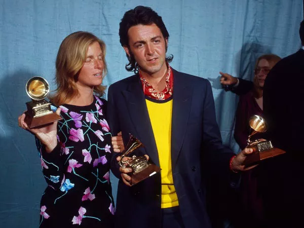 Linda and Paul McCartney at the 13th Grammys