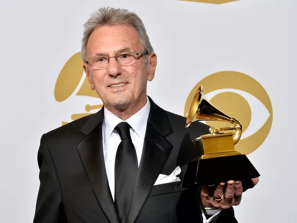 Al Schmitt at the 56th Grammys