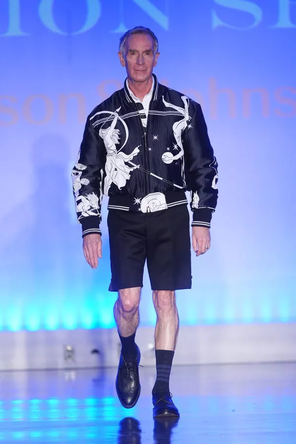 Bill Nye walks the Blue Jacket Fashion Show runway