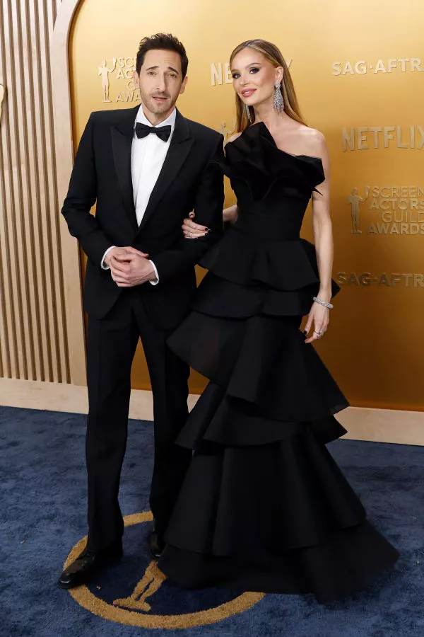 Adrien Brody y Georgina Chapman en los SAG Awards 2025.