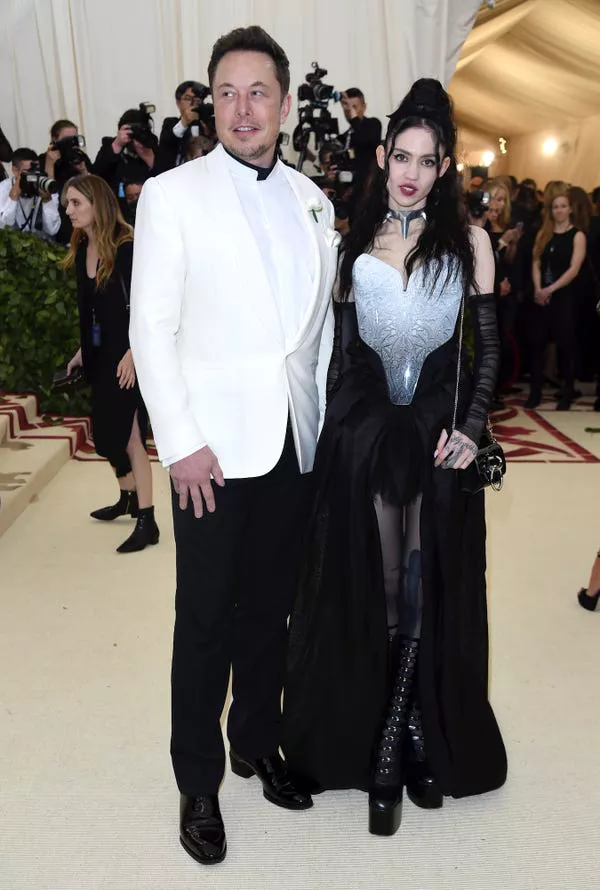 Elon Musk y Grimes en el Met Gala 2018.