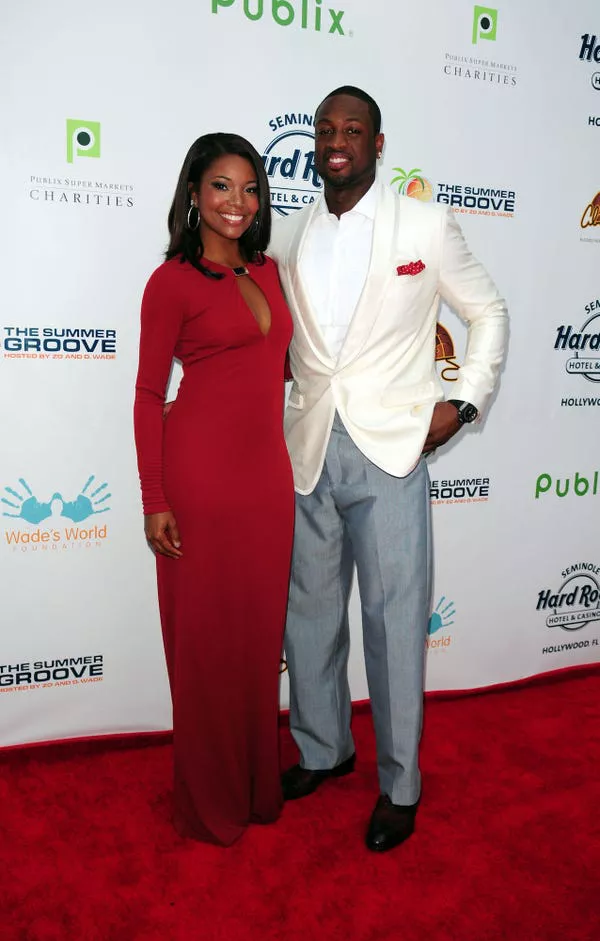 Gabrielle Union y Dwyane Wade en la cena benéfica Summer Groove 2010.