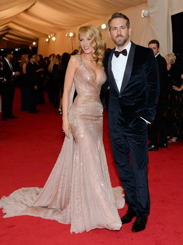 Blake Lively y Ryan Reynolds en el Met Gala 2014.